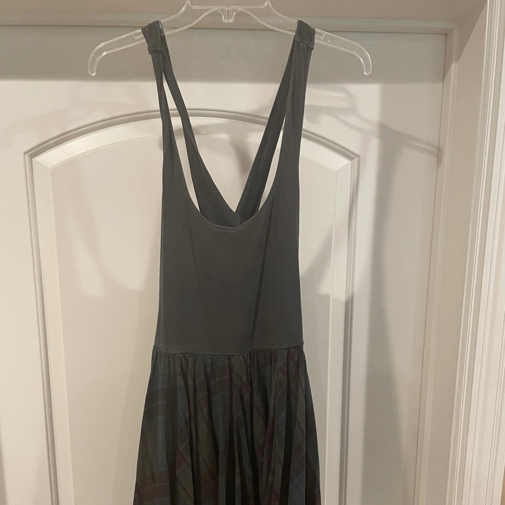 Free People cross back plaid dress